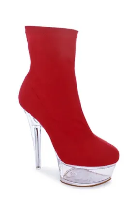 Mafia Clear Platform Bootie Heels