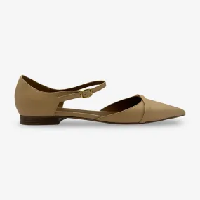 Malone Souliers Beige Pointed Toe Flats