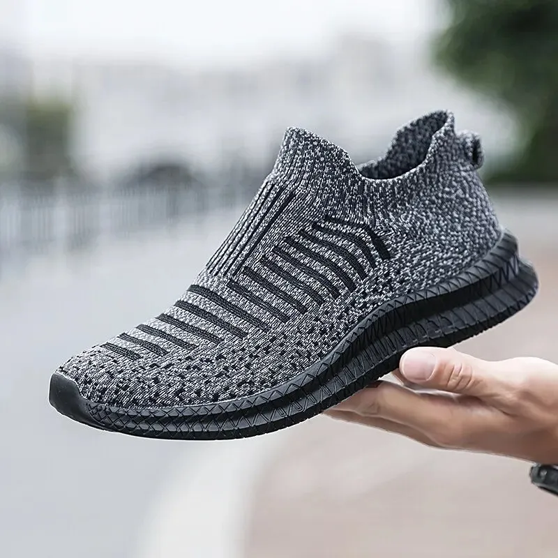 Men Slip On Walking Sneaker Sock Jogging Shoes