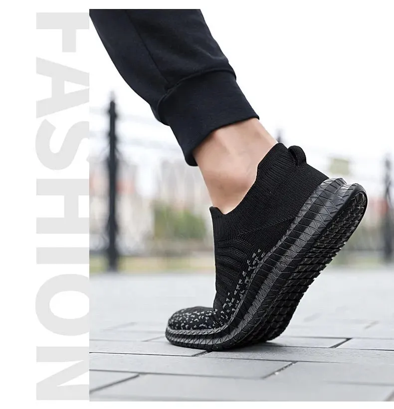 Men Slip On Walking Sneaker Sock Jogging Shoes