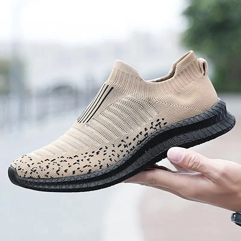 Men Slip On Walking Sneaker Sock Jogging Shoes