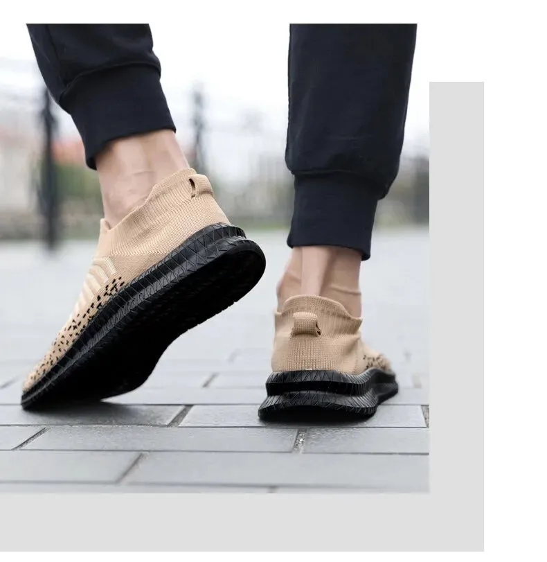 Men Slip On Walking Sneaker Sock Jogging Shoes