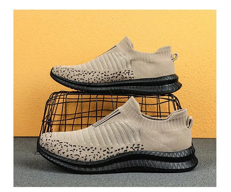 Men Slip On Walking Sneaker Sock Jogging Shoes