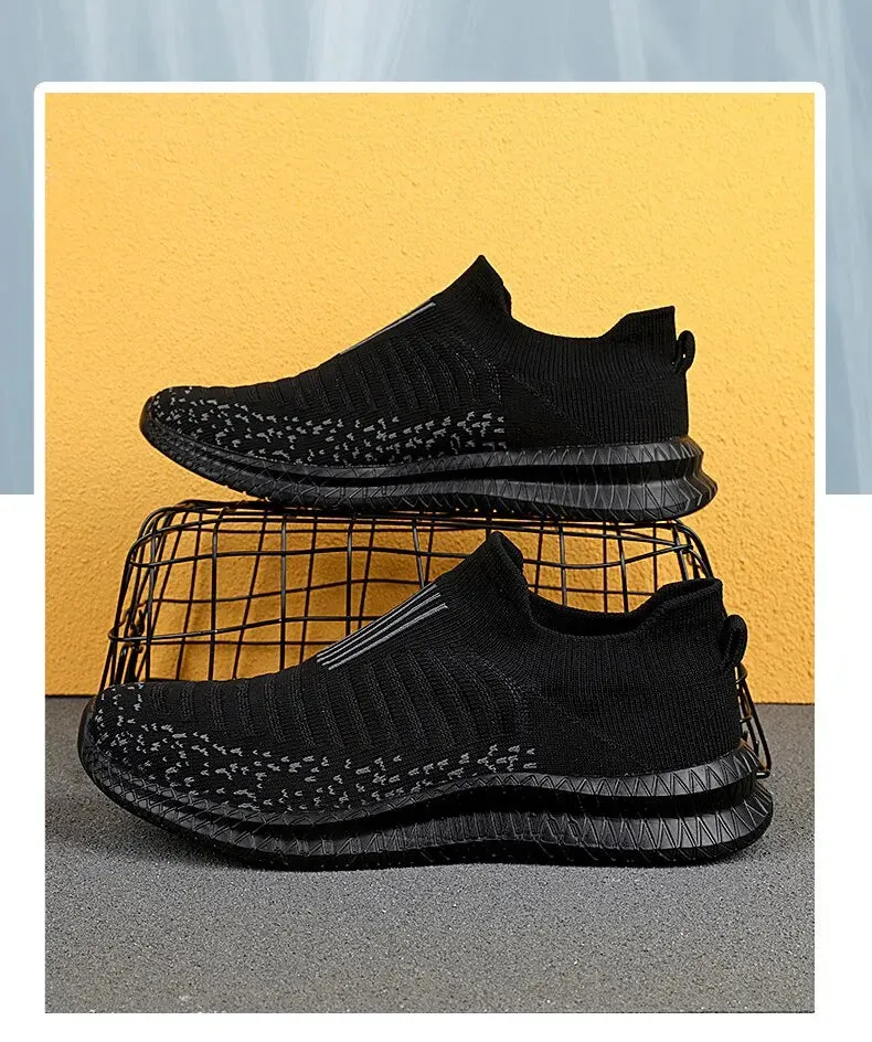 Men Slip On Walking Sneaker Sock Jogging Shoes