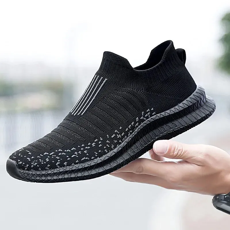 Men Slip On Walking Sneaker Sock Jogging Shoes