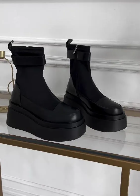 Patchwork Ankle Boots