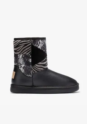 Patchwork Black Australian Boots