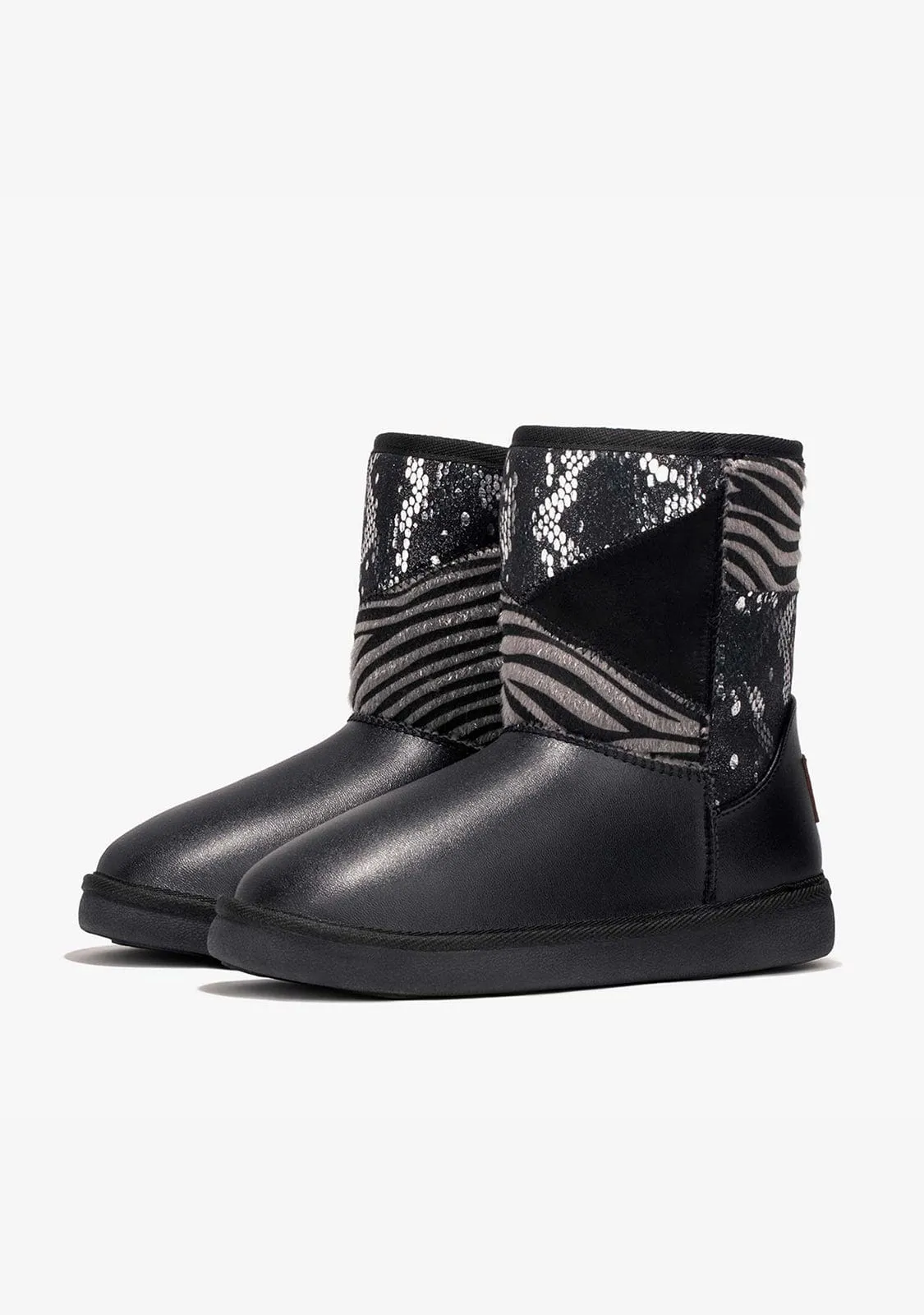 Patchwork Black Australian Boots