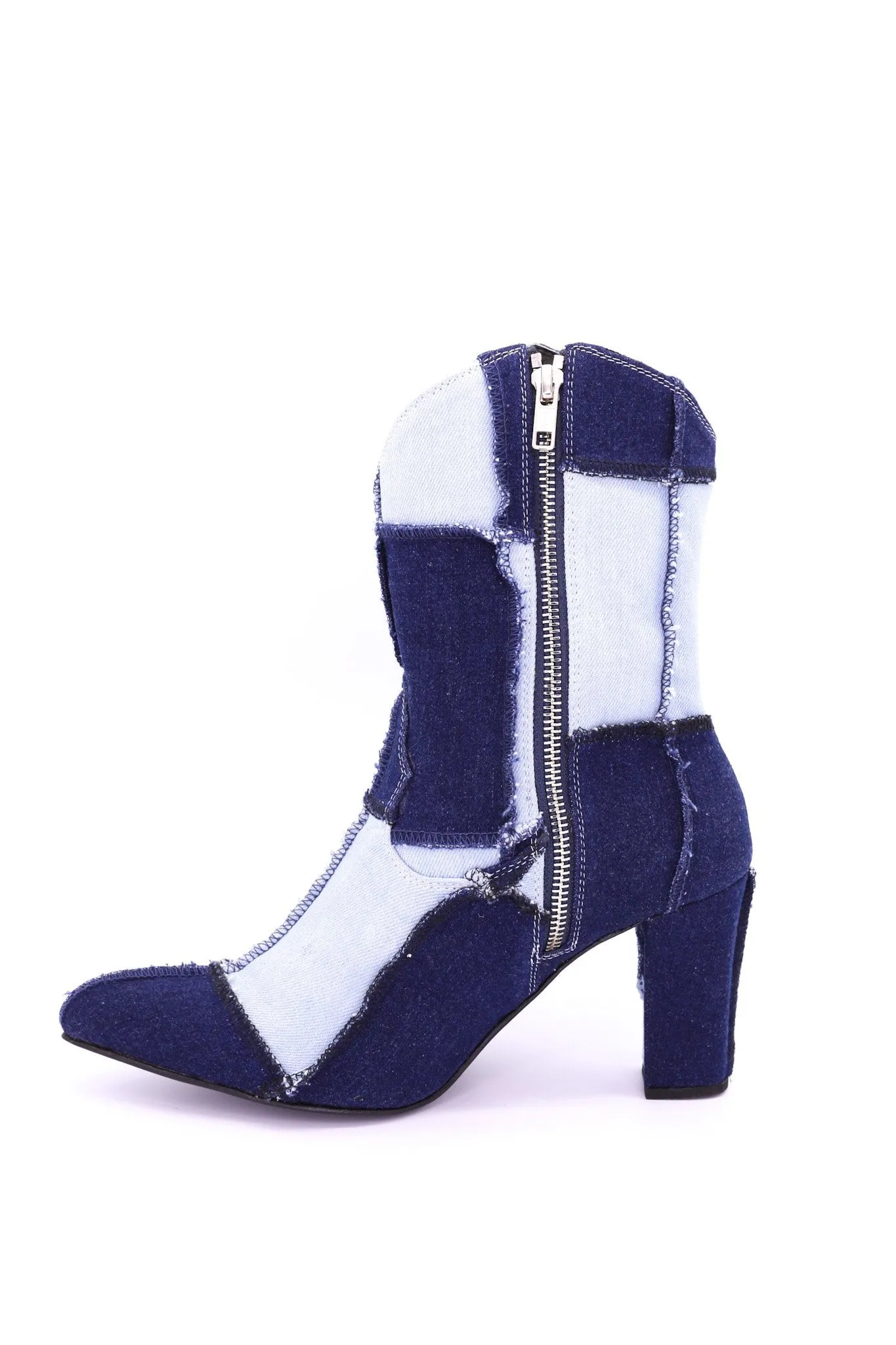 PATCHWORK DENIM BOOTS LENNI