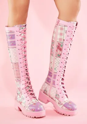 Pick A Pattern Obsidian Combat Boots