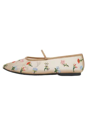 Pretty Poppy Mary Jane Mesh Flats