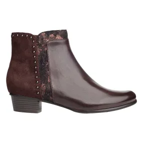 Regarde Le Ciel Stefany-386 Ladies Brown Leather Side Zip Ankle Boots
