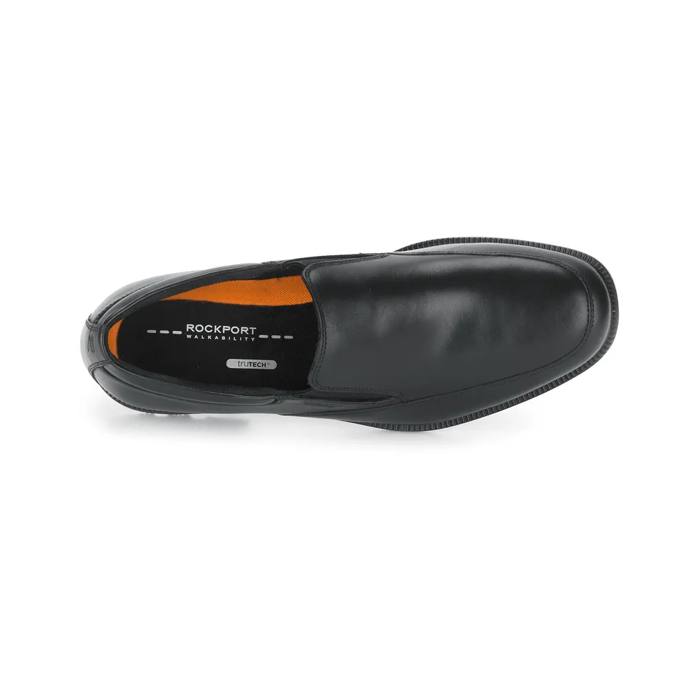 Rockport Men's Essential Details Waterproof Slip On Dress Shoes- Black