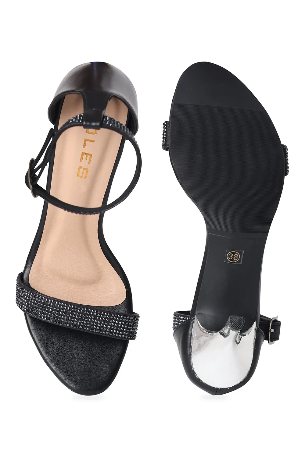 SOLES Studded Back Counter Heels