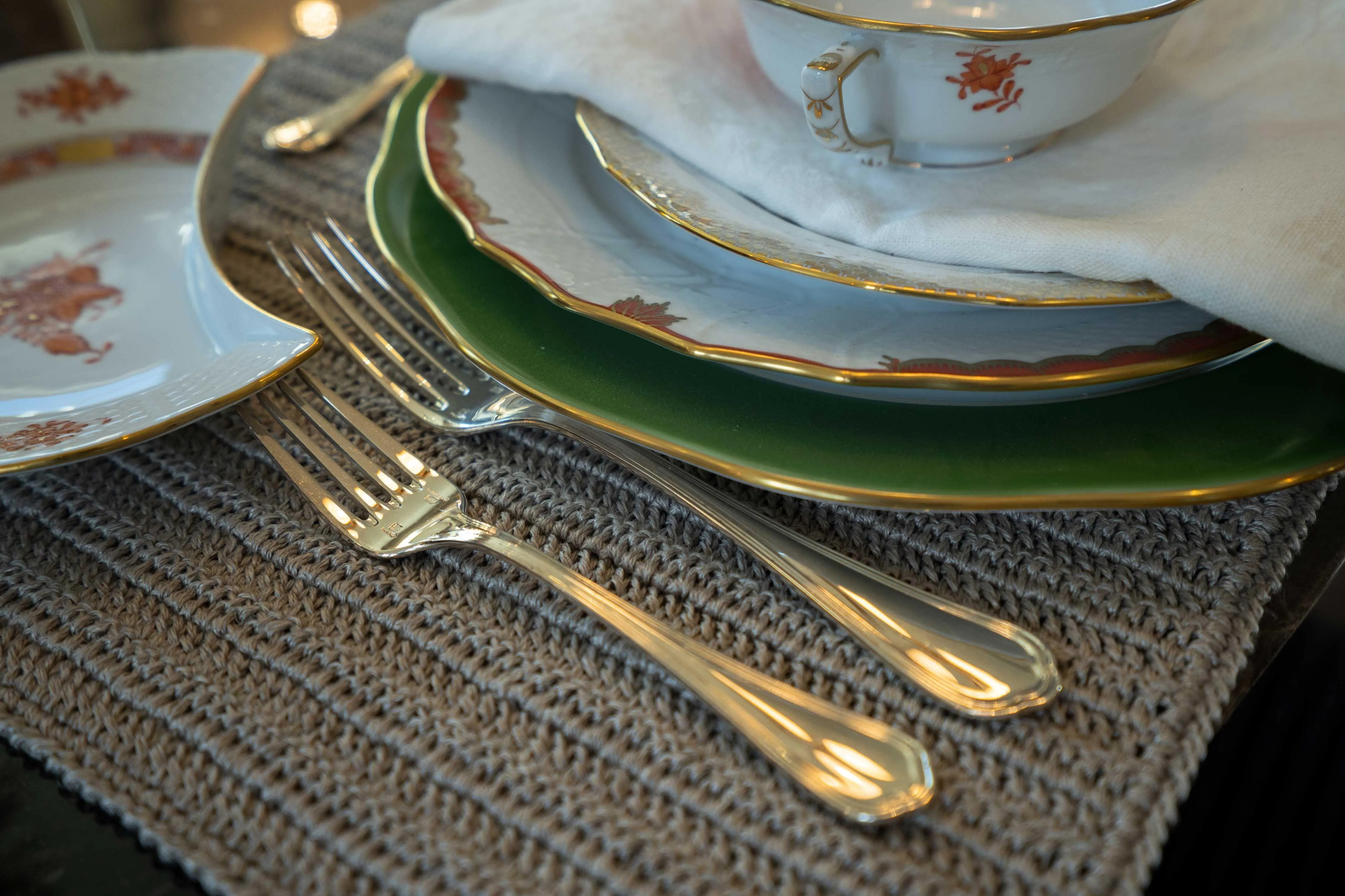 Spatours Salad Fork in Silver Plate by Christofle