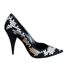 Studded Black Heels - 9.5