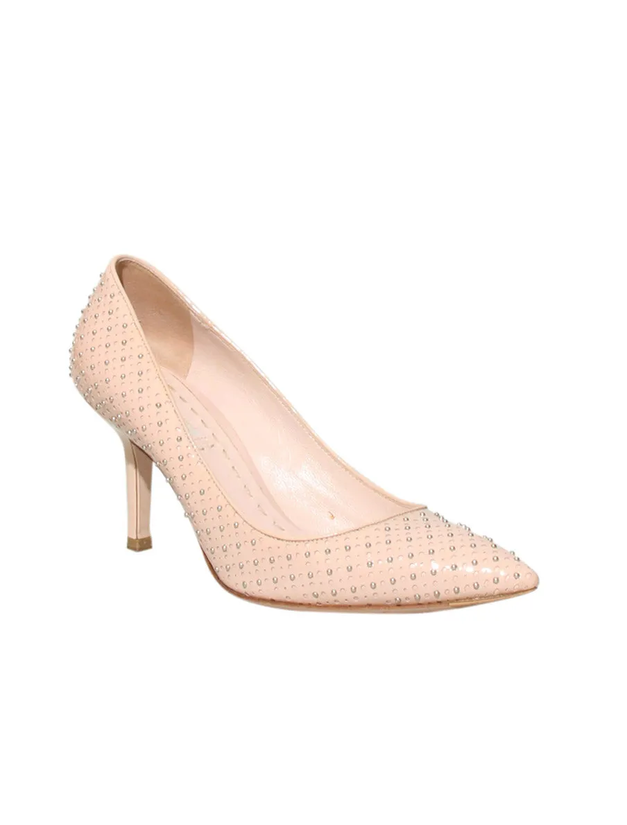 Studded Leather Pumps