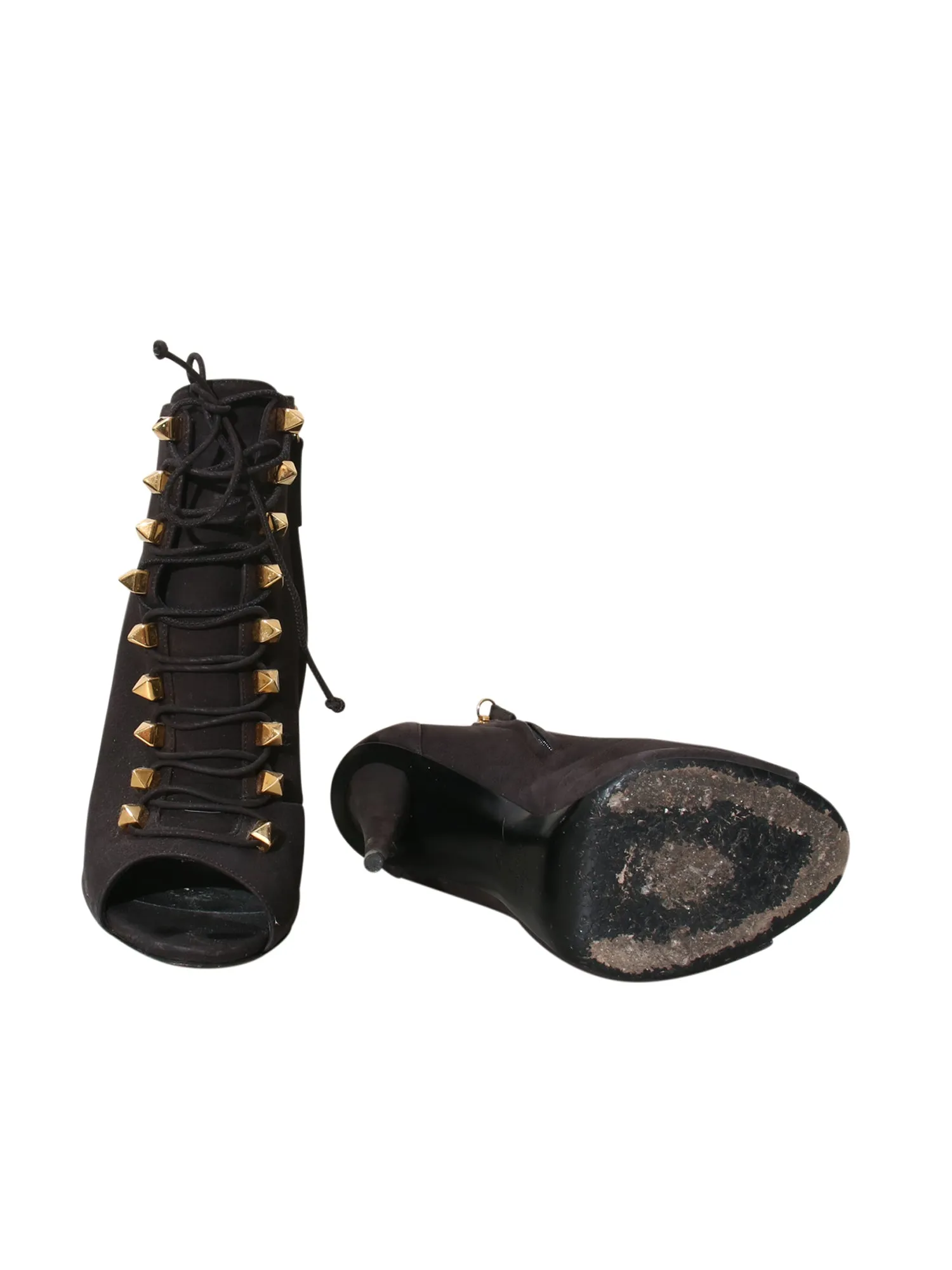 Studded Open Toe Booties
