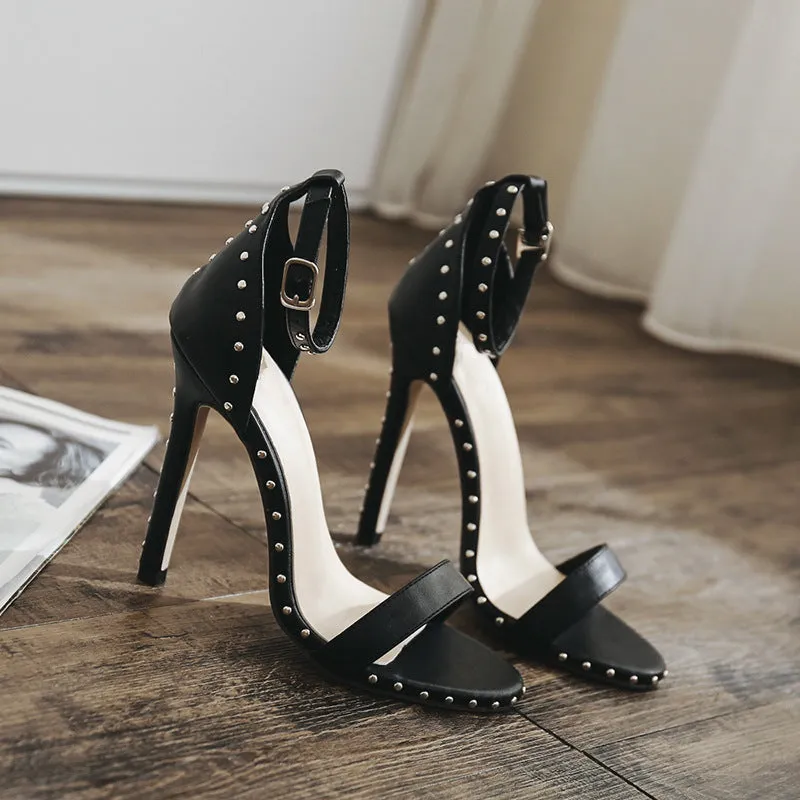 Studded Strappy High Heels