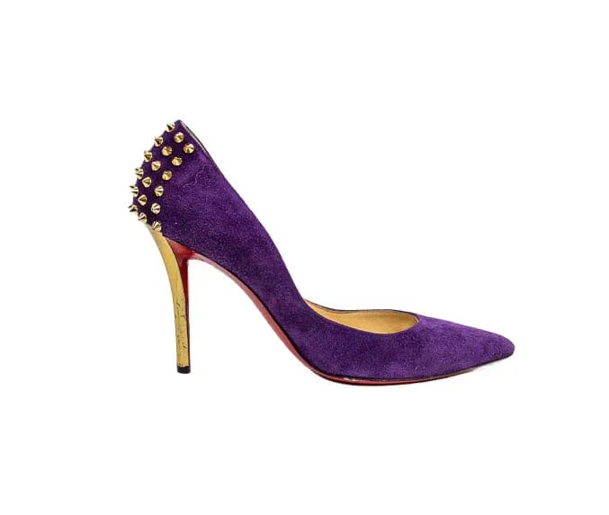 Studded Suede Heels