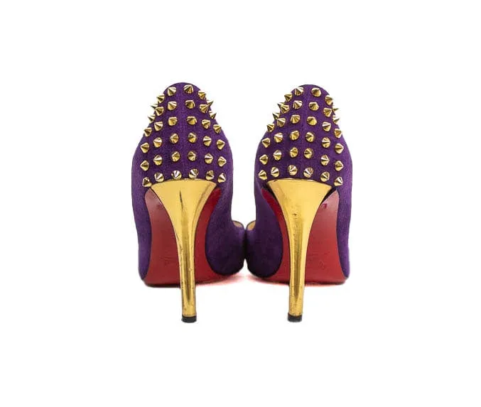 Studded Suede Heels