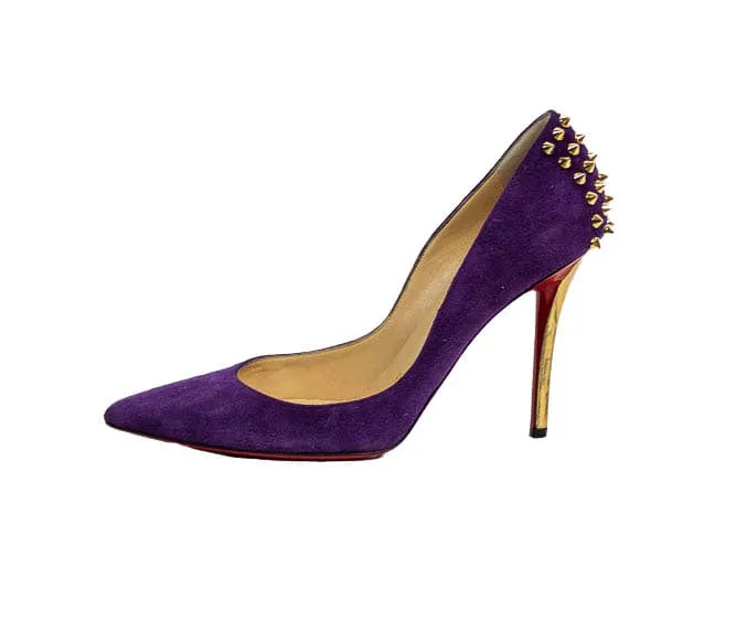 Studded Suede Heels