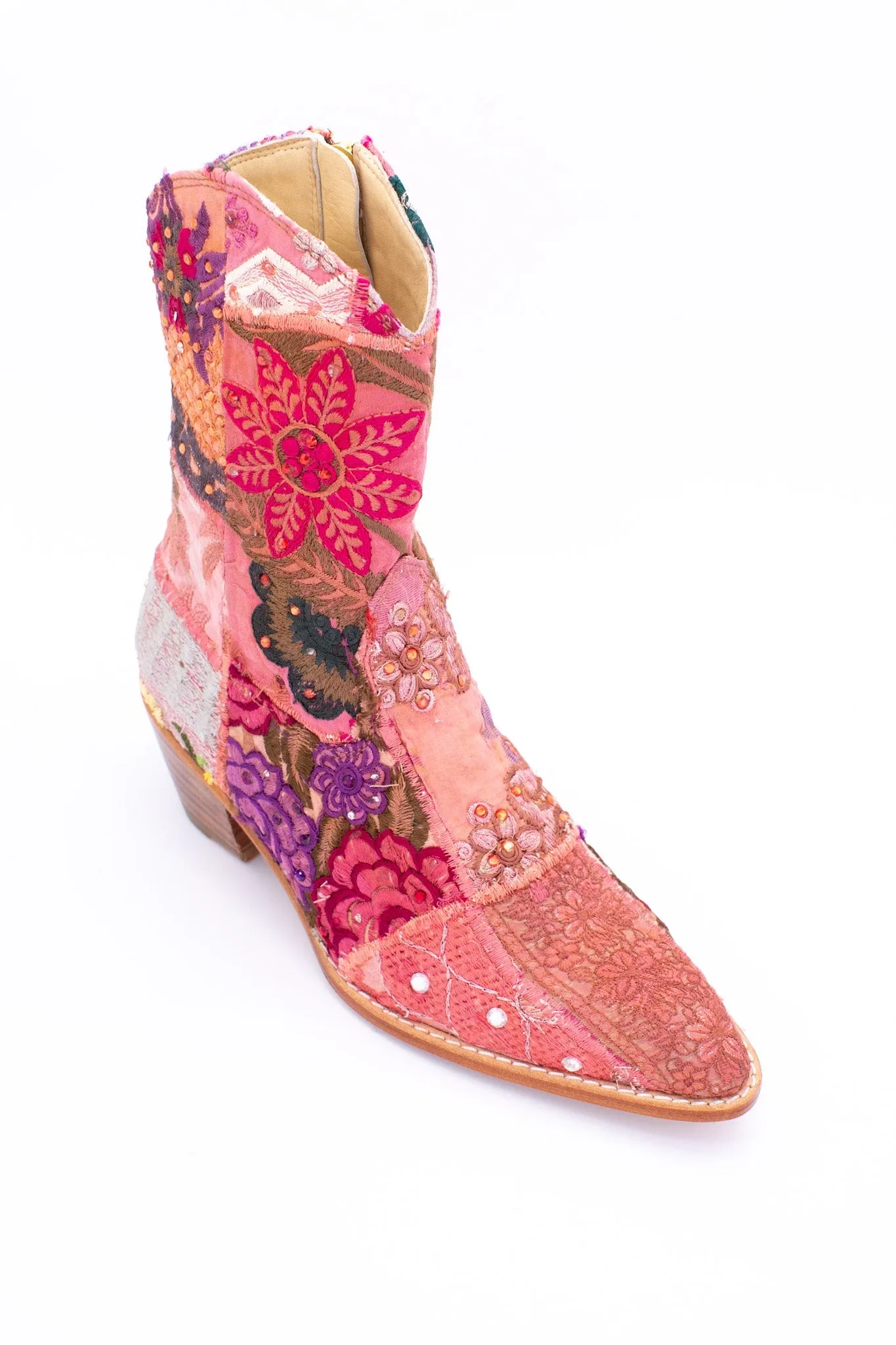 SUNNY DAYS BOOTS EMBROIDERED PATCHWORK