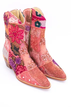 SUNNY DAYS BOOTS EMBROIDERED PATCHWORK
