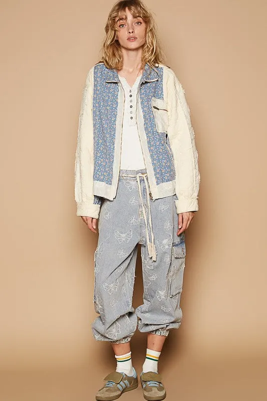 Sweet Petals Quilted Jacket in Dainty Floral Patchwork