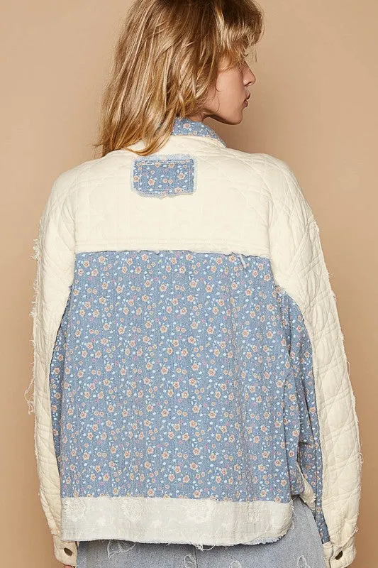 Sweet Petals Quilted Jacket in Dainty Floral Patchwork