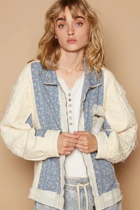 Sweet Petals Quilted Jacket in Dainty Floral Patchwork