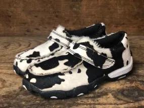 Twisted X Children's Hair On Cow Print Driving Mocs CDM0006