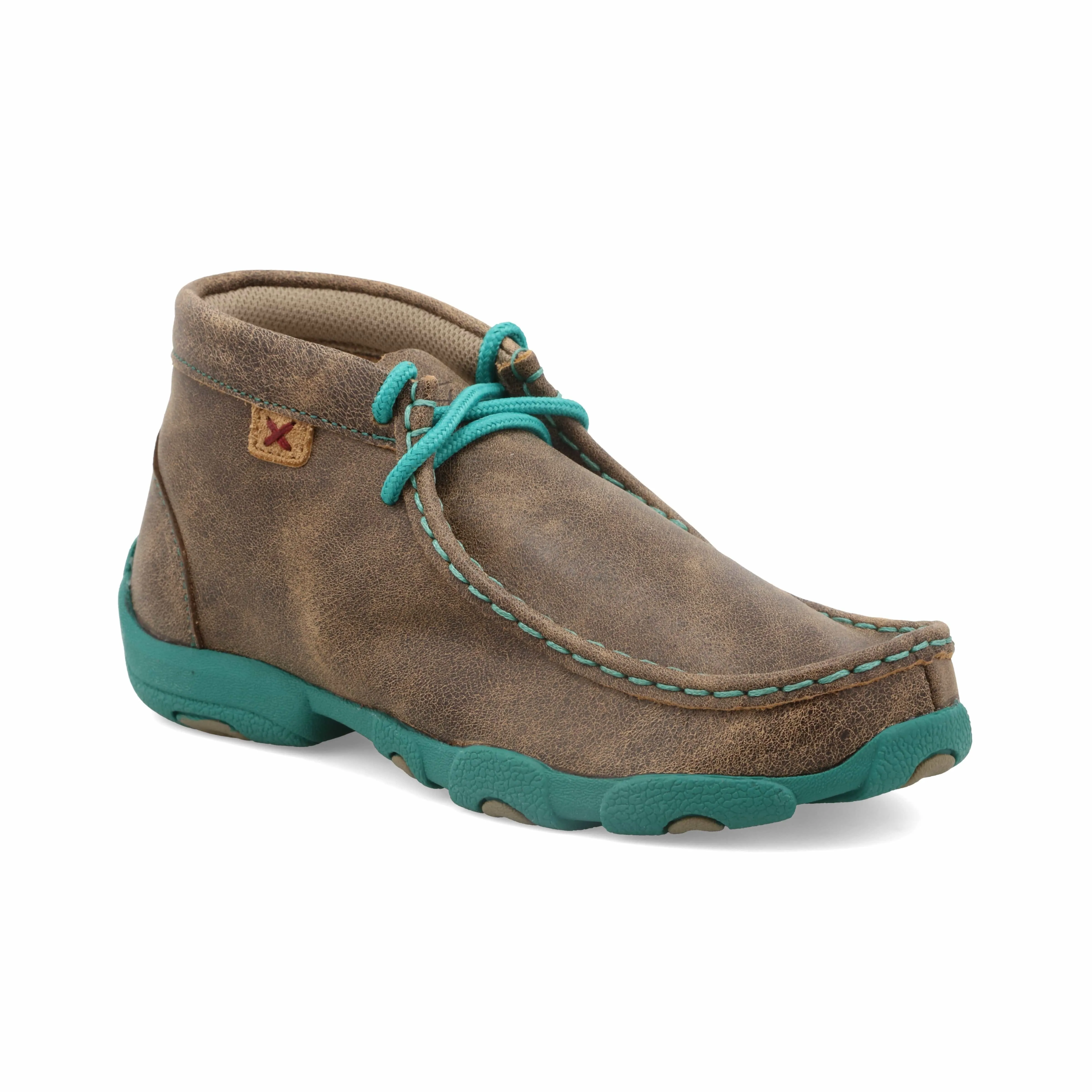 Twisted X Kids Bomber & Turquoise Chukka Driving Moc Shoe YDM0017