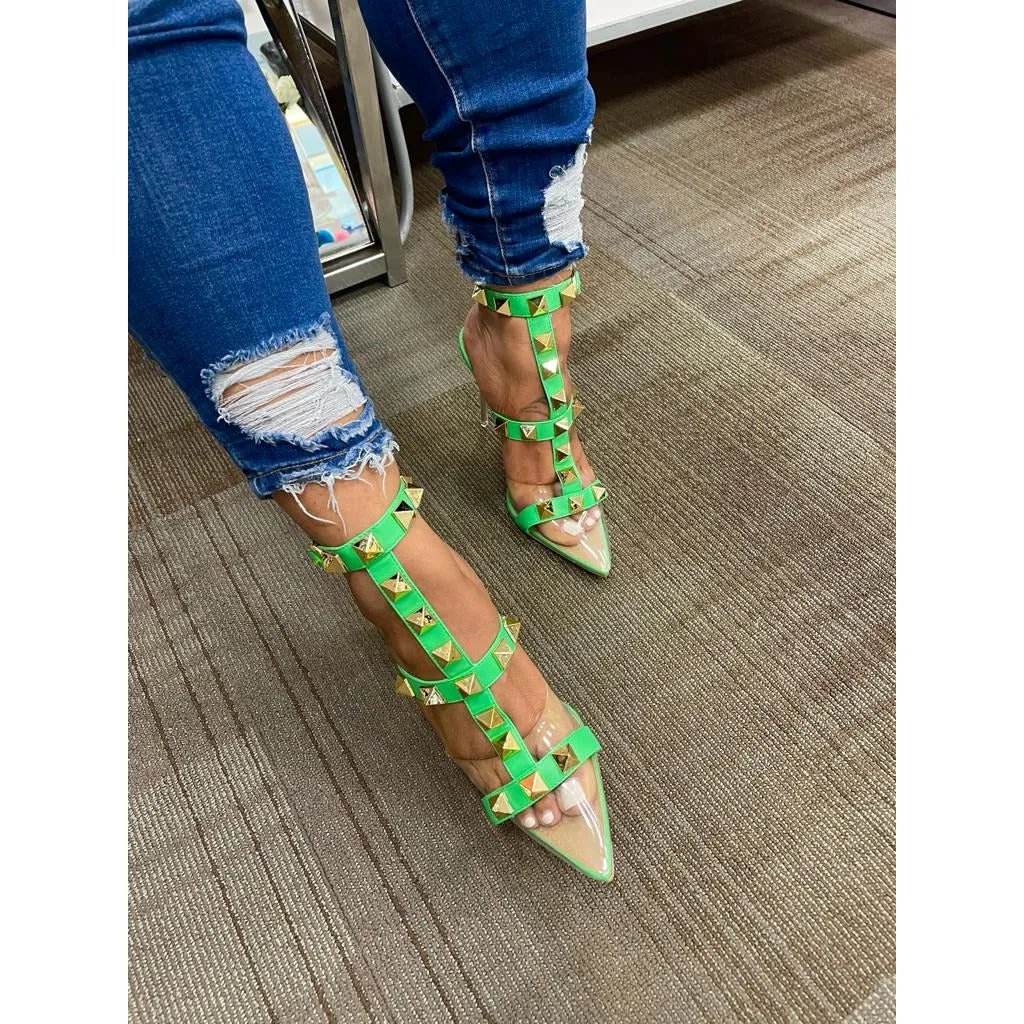 Valentina Stiletto Heel - Green