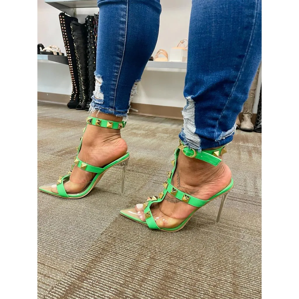 Valentina Stiletto Heel - Green