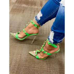 Valentina Stiletto Heel - Green
