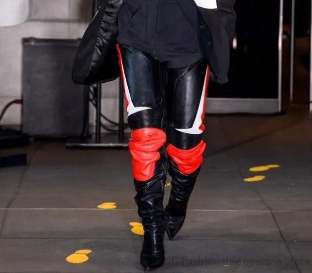 Vetements Inspired PU Thigh High Boots