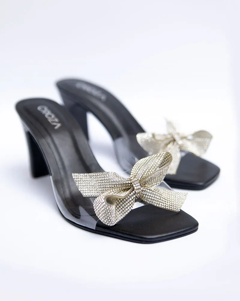 Vinyl Heels with Bow